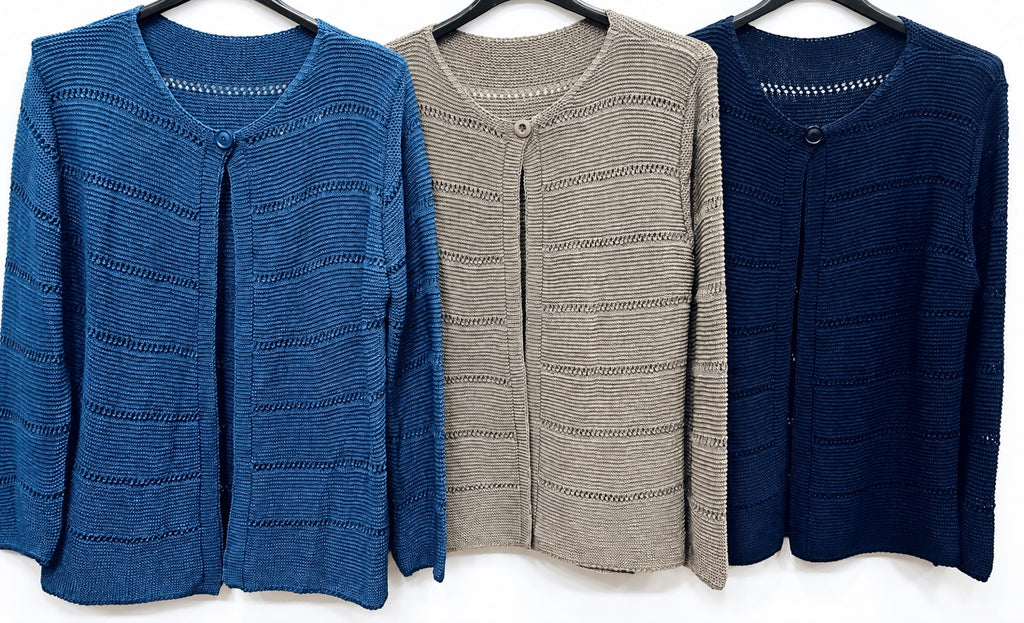 Cardigan 559 blu beige e navy