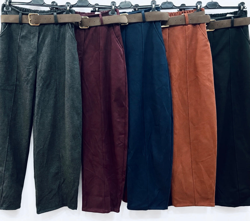 Pantalone con cintura colori autunno